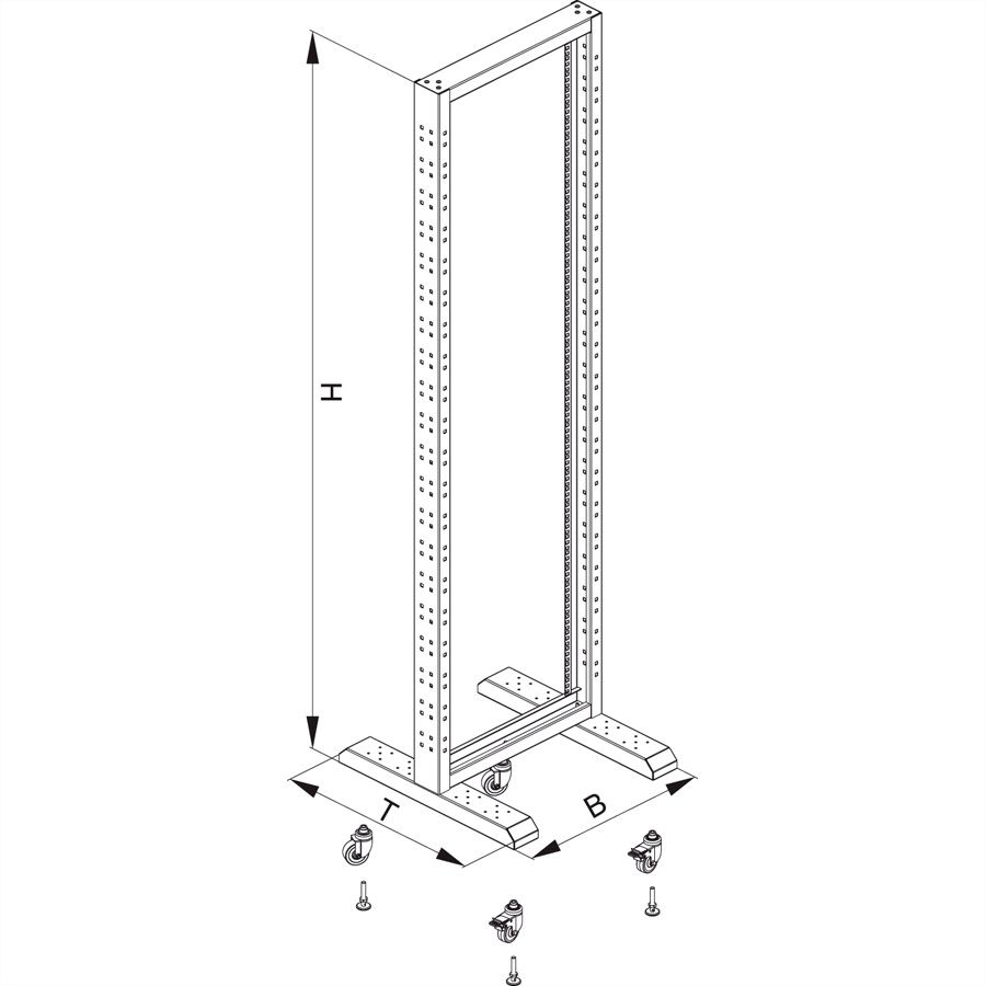 RS-P Standfuß für 19"-Profilrahmen schwarz - SECOMP GmbH