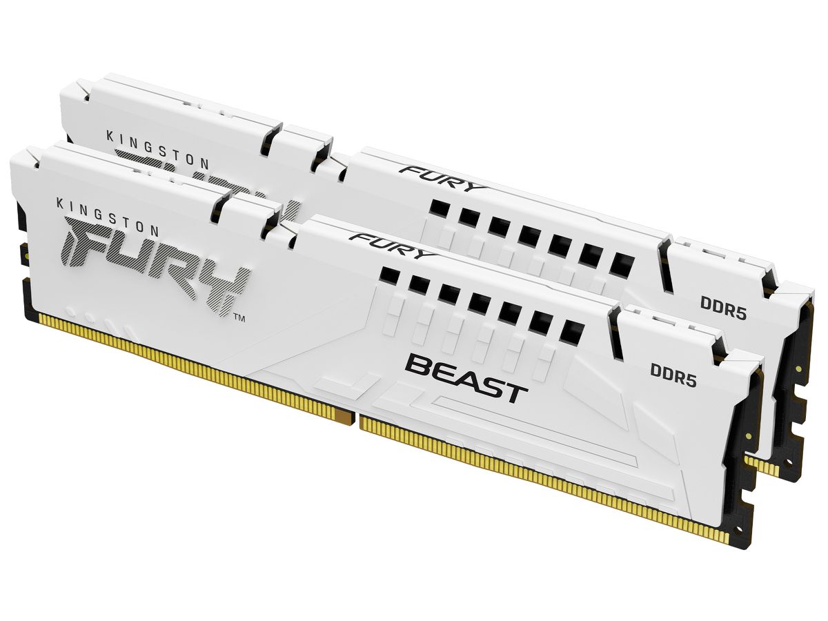 Kingston Technology FURY Beast 64GB 5600MT/s DDR5 CL36 DIMM (2er-Kit) White EXPO