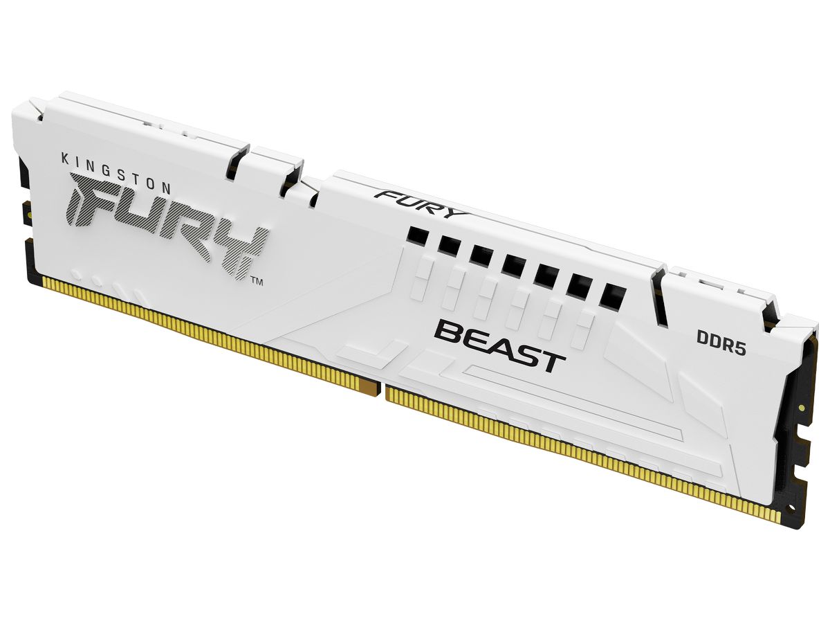 Kingston Technology FURY Beast 16GB 6000MT/s DDR5 CL40 DIMM White XMP