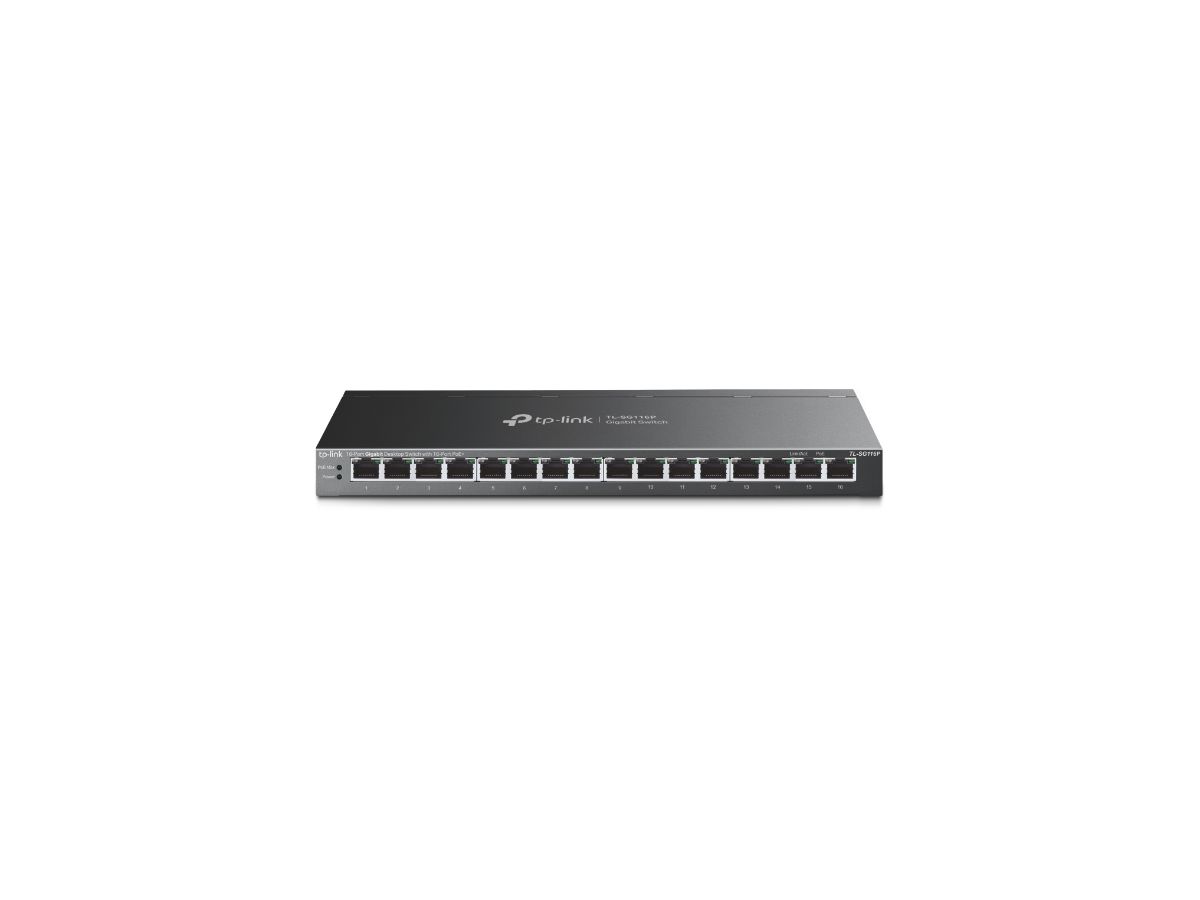 TP-Link TL-SG116P Netzwerk-Switch Unmanaged Gigabit Ethernet (10/100/1000) Schwarz