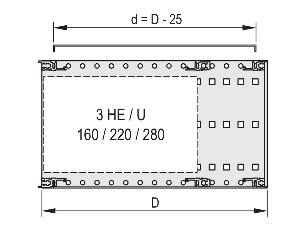 SCHROFF Abdeckblech, universal für spezielle Leiterkartentiefen - ABDECKBLECH EMC 63TE 175T 2ST