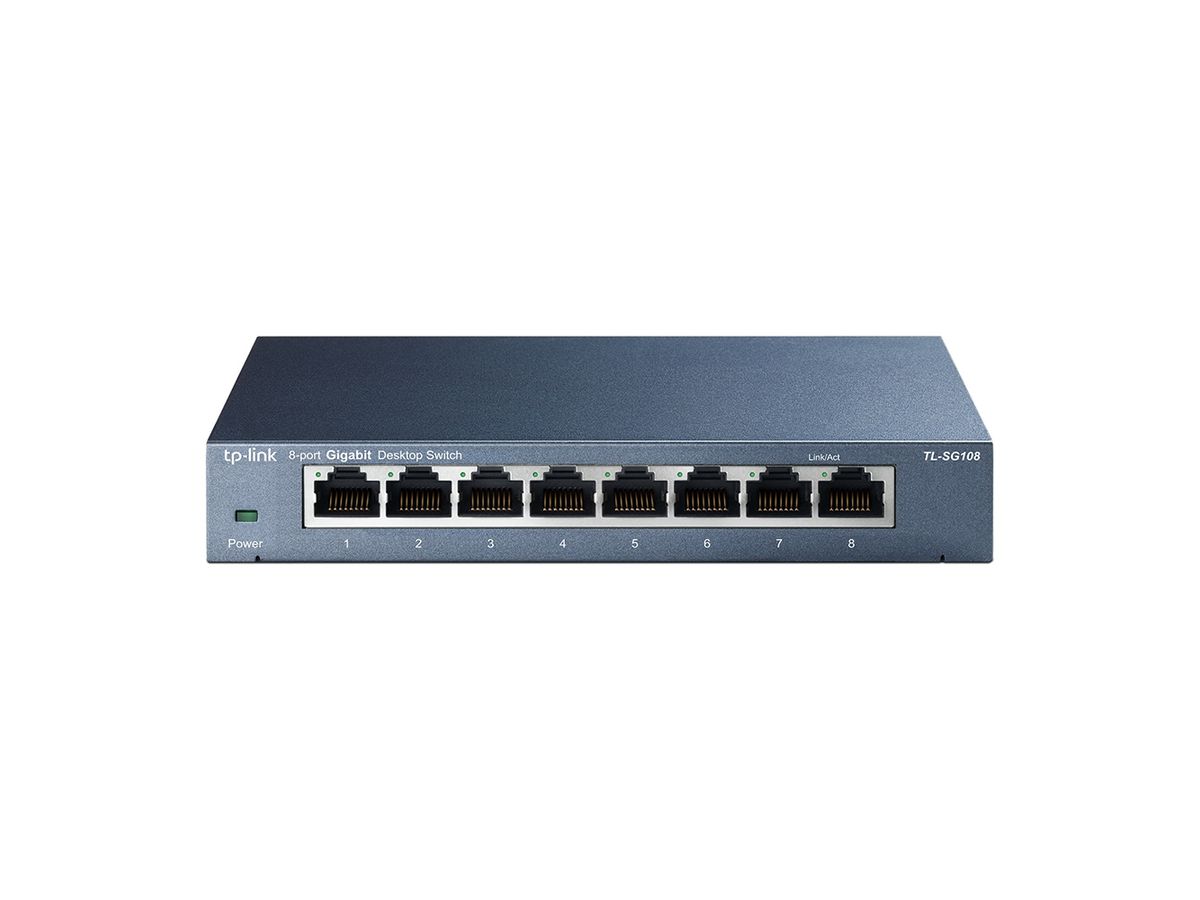 TP-Link TL-SG108 Netzwerk-Switch Unmanaged L2 Gigabit Ethernet (10/100/1000) Schwarz