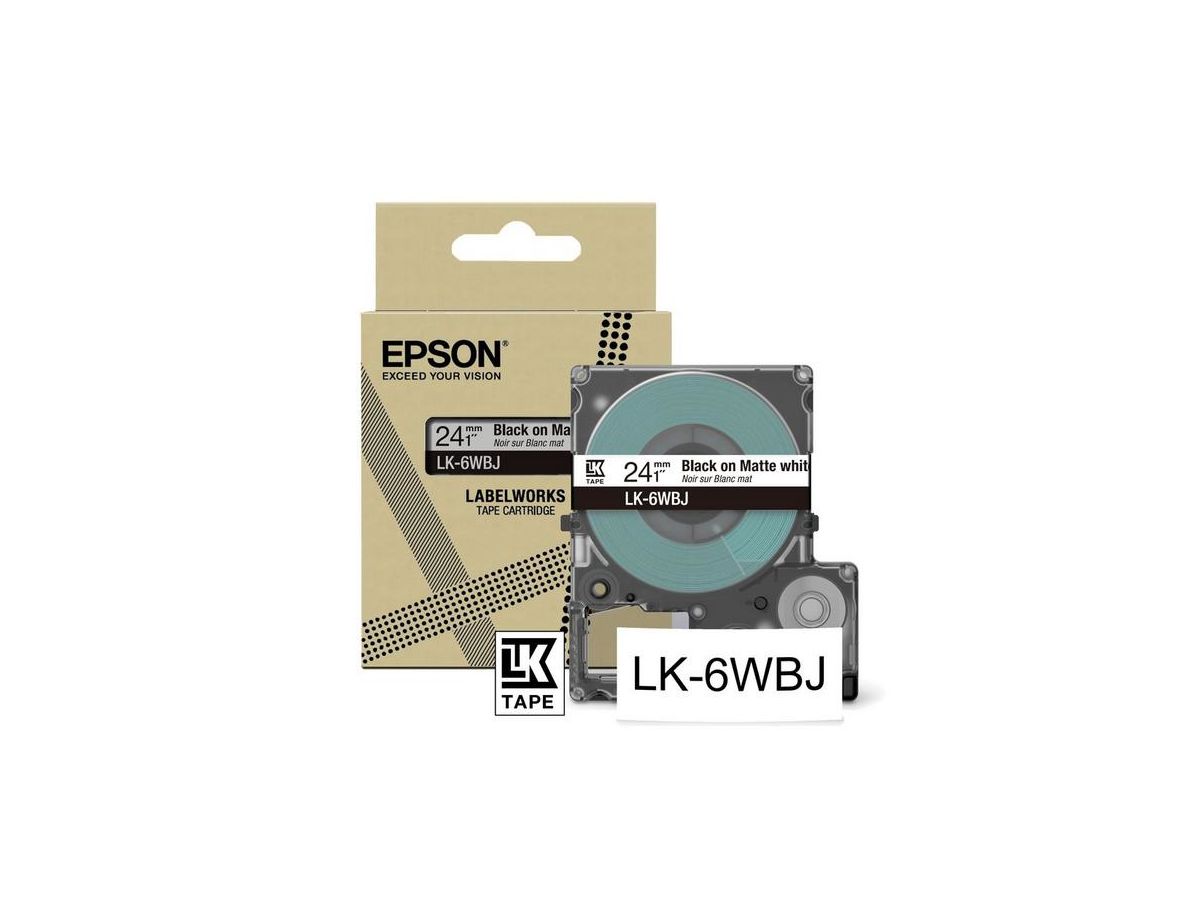 Epson LK-6WBJ Schwarz, Weiß