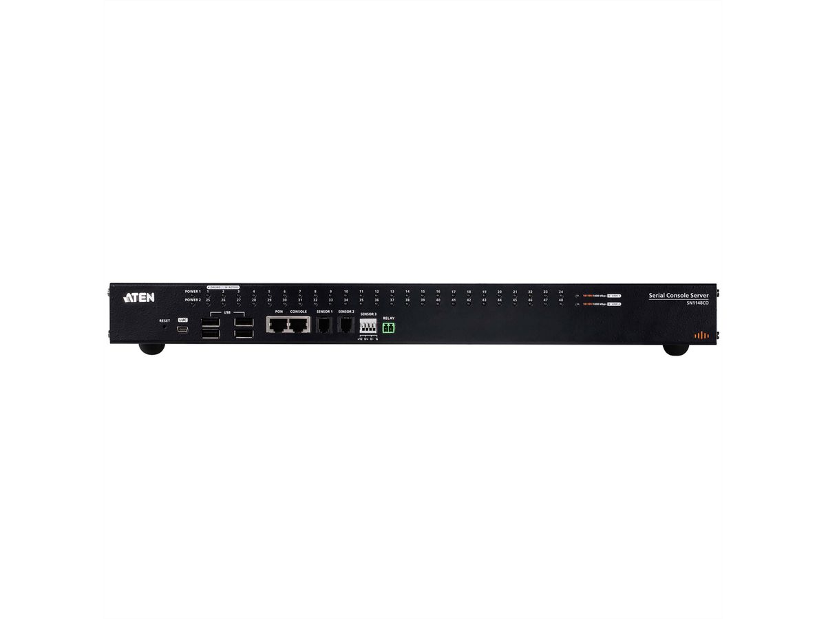 ATEN SN1148CO 48-Port Serieller Konsolen Server mit Dual Power