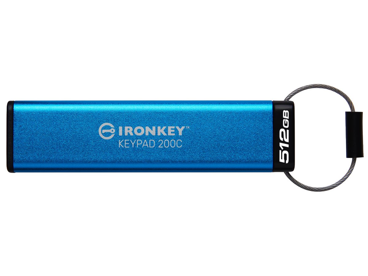 Kingston Technology IronKey 512GB USB-C Keypad 200C, FIPS 140-3 Lvl 3 (ausstehend) AES-256
