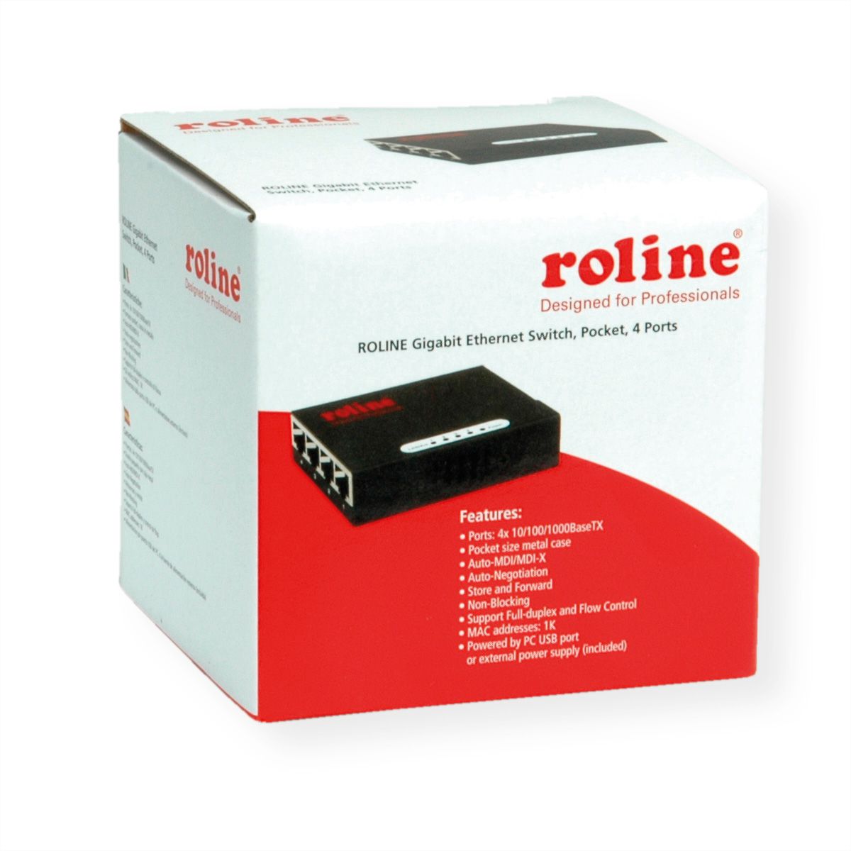 ROLINE Injecteur PoE Gigabit Ethernet, 4 ports - SECOMP France
