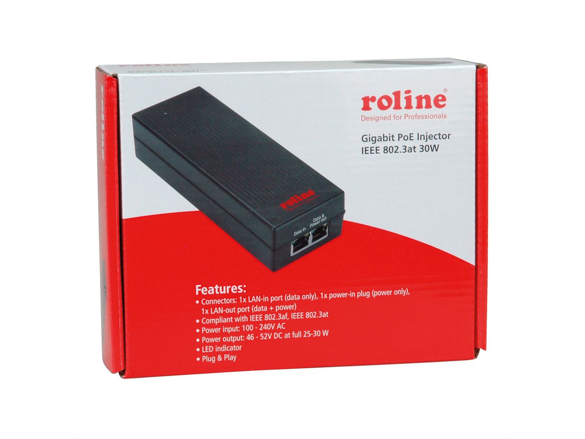 ROLINE Gigabit PoE Injektor, 30W - SECOMP Electronic Components GmbH