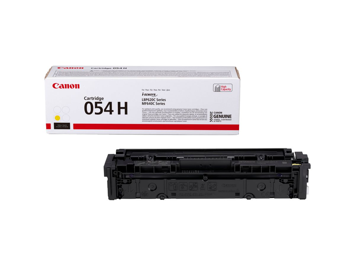 Canon 054 H High Yield Toner-Cartridge, Gelb