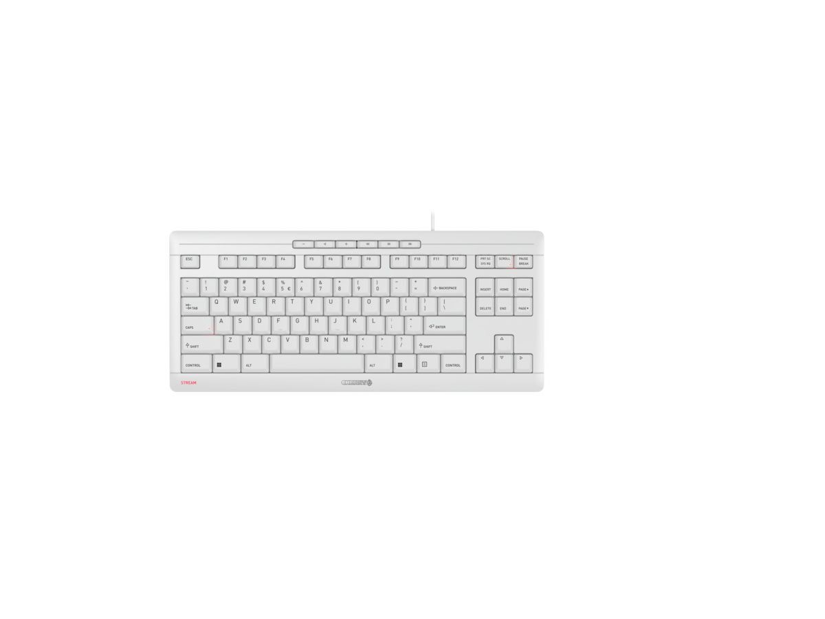 CHERRY STREAM KEYBOARD TKL Tastatur Universal USB QWERTY Englisch Weiß