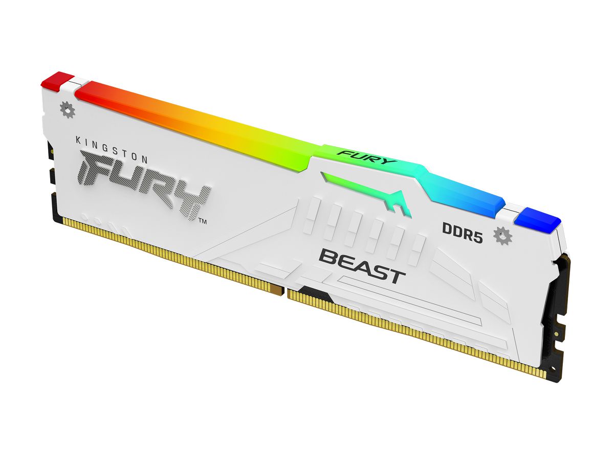 Kingston Technology FURY Beast 16 GB 5200 MT/s DDR5 CL36 DIMM White RGB EXPO