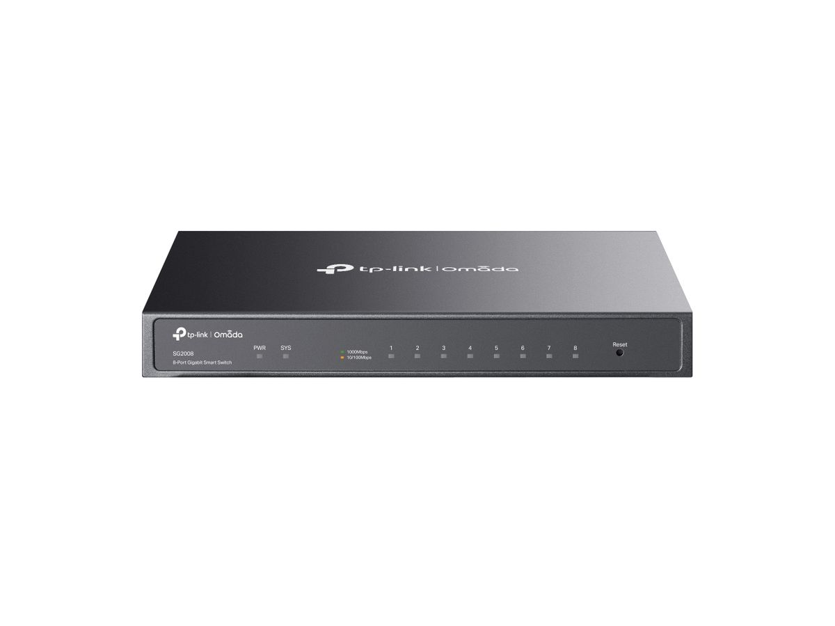 TP-Link Omada SG2008 Netzwerk-Switch Managed L2/L2+ Gigabit Ethernet (10/100/1000) Schwarz