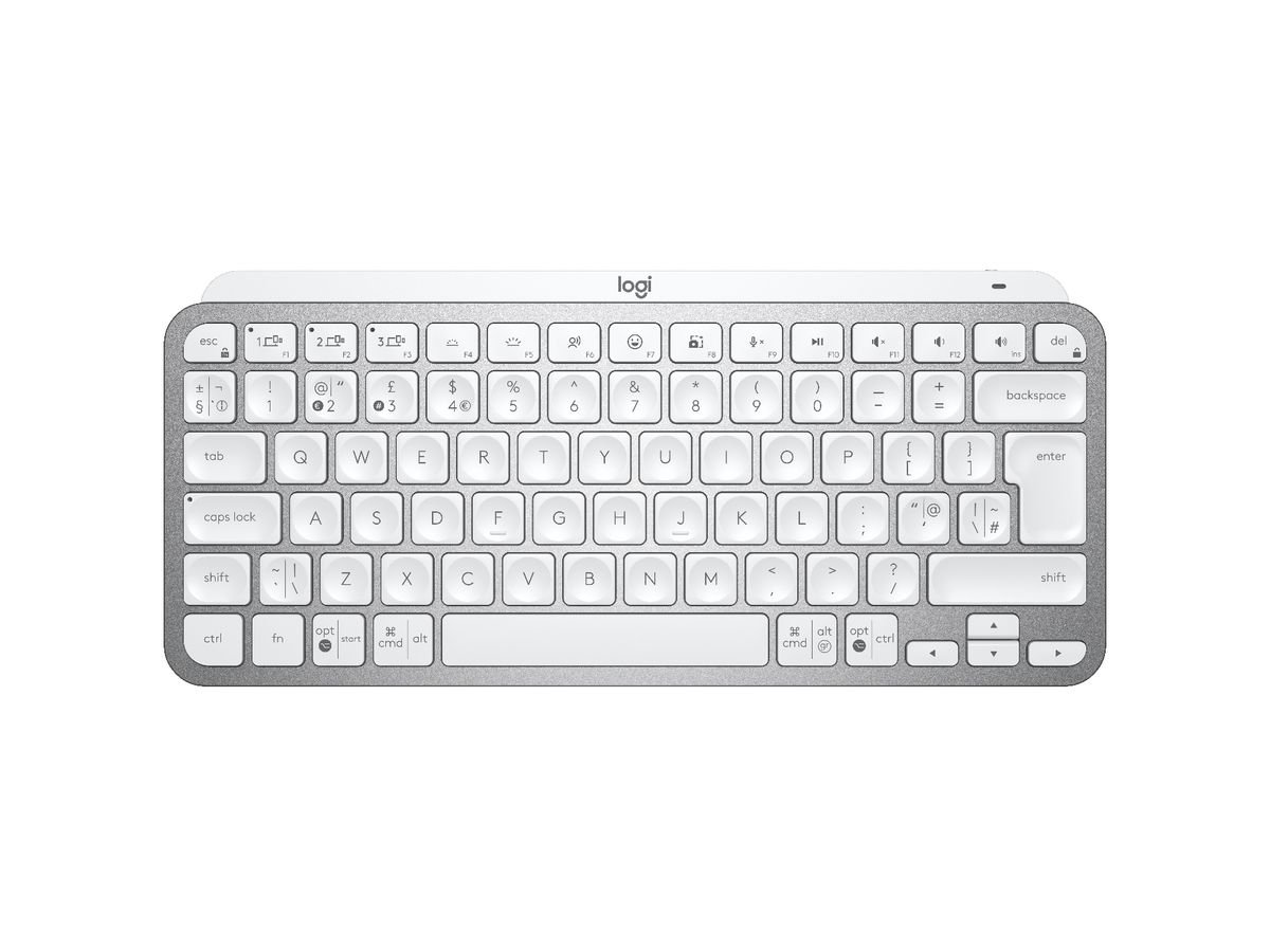 Logitech MX Keys Mini Tastatur Universal RF Wireless + Bluetooth QWERTY Englisch Grau