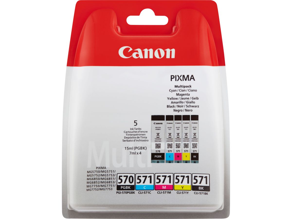 Canon PGI-570BK / CLI-571 BK/C/M/Y Tinte Multipack