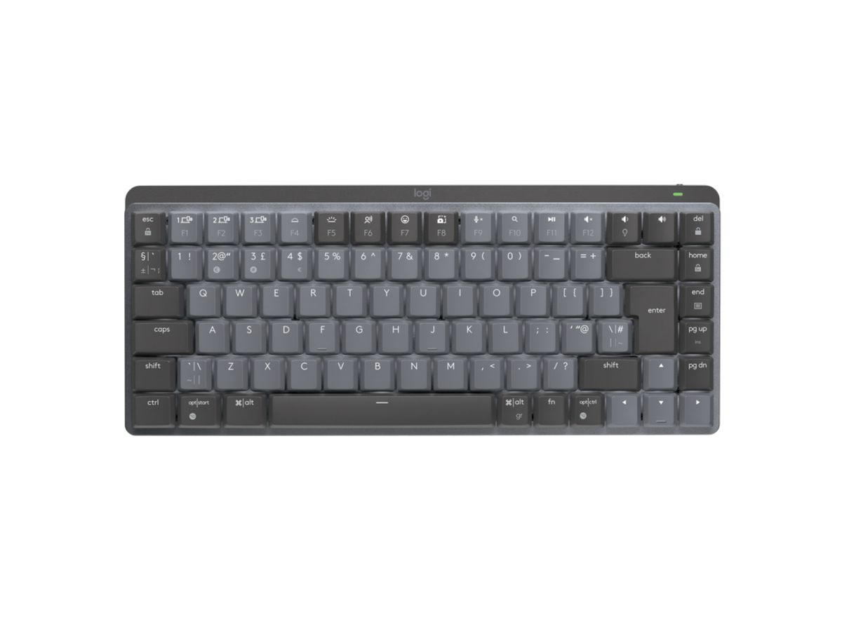 Logitech MX Mini Mechanical Tastatur Büro RF Wireless QWERTY UK Englisch Graphit, Grau